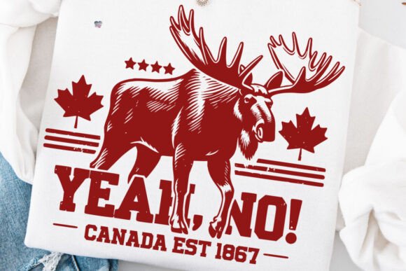 Canada Est 1867 PNG Yeah No Moose: A Patriotic Design Asset