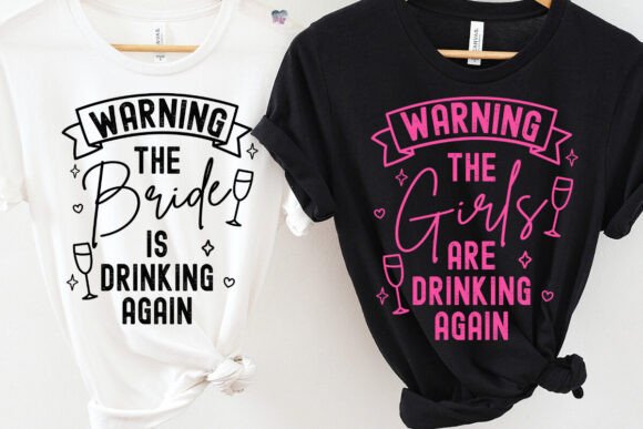 Celebrate in Style: The Bride Is Drinking Again PNG Design