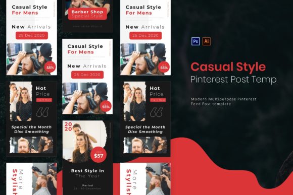 Effortless Elegance: Casual Style Pinterest Post Template