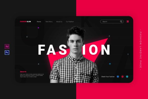 Fashion Glow: A Modern Landing Page Template for Creatives