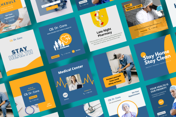 Medical Canva Instagram Template: Your 24-Piece Branding Kit
