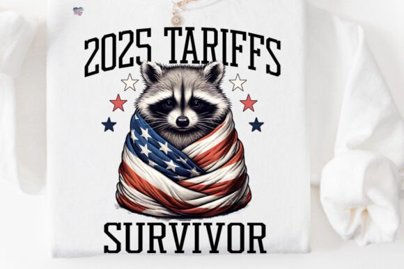 Patriotic Raccoon PNG: Your 2025 Tariffs Survivor Design