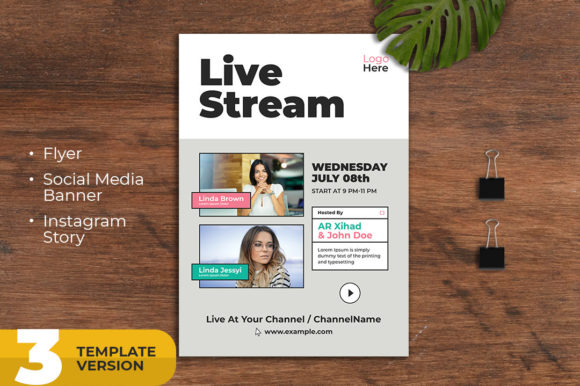 Professional Conference Marketing: The Live Stream Flyer Pack