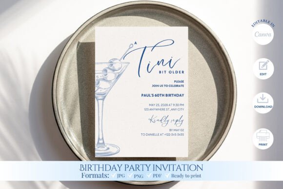 Shake Up Your Special Day with This Martini Invite