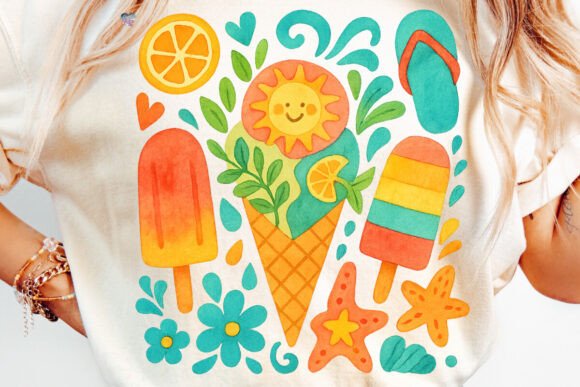 Summer Beach PNG: Matisse-Inspired Tropical Design Elements