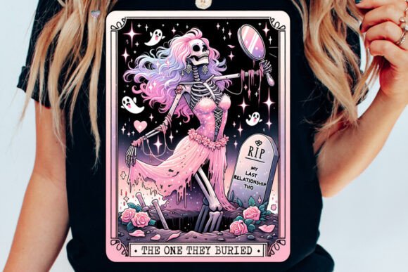 The One They Buried: A Pastel Goth Skeleton Tarot PNG Guide
